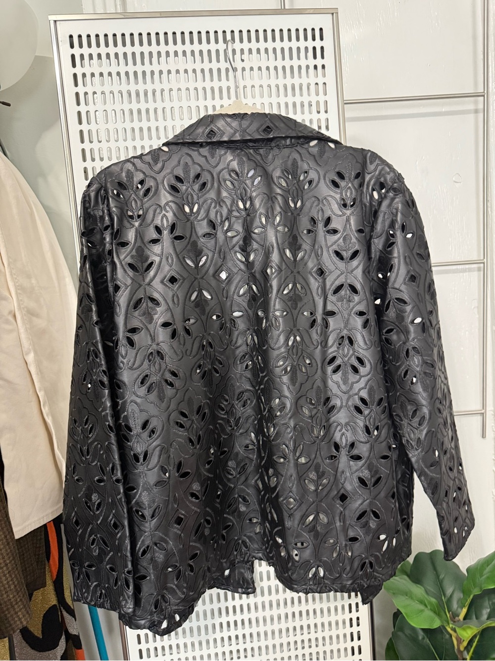 Ruby Rd. Black Laser-Cut Open-Front Jacket - Picture 6 of 6